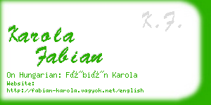 karola fabian business card